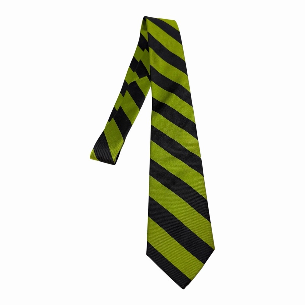 Rooster‎ Brand Neon Green Striped Neck Tie 58"